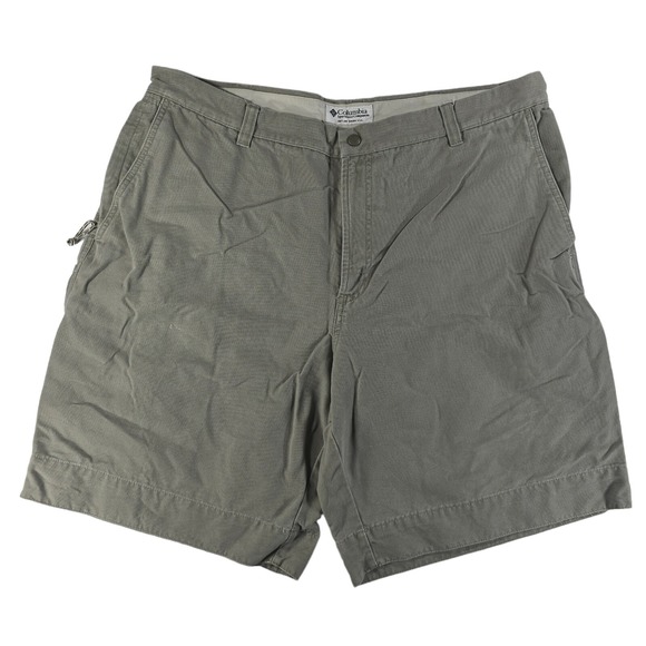 Columbia Flex Roc Shorts Mens 40x10 Gray Outdoor Canvas Cabin Gorp Hiking - Picture 1 of 9